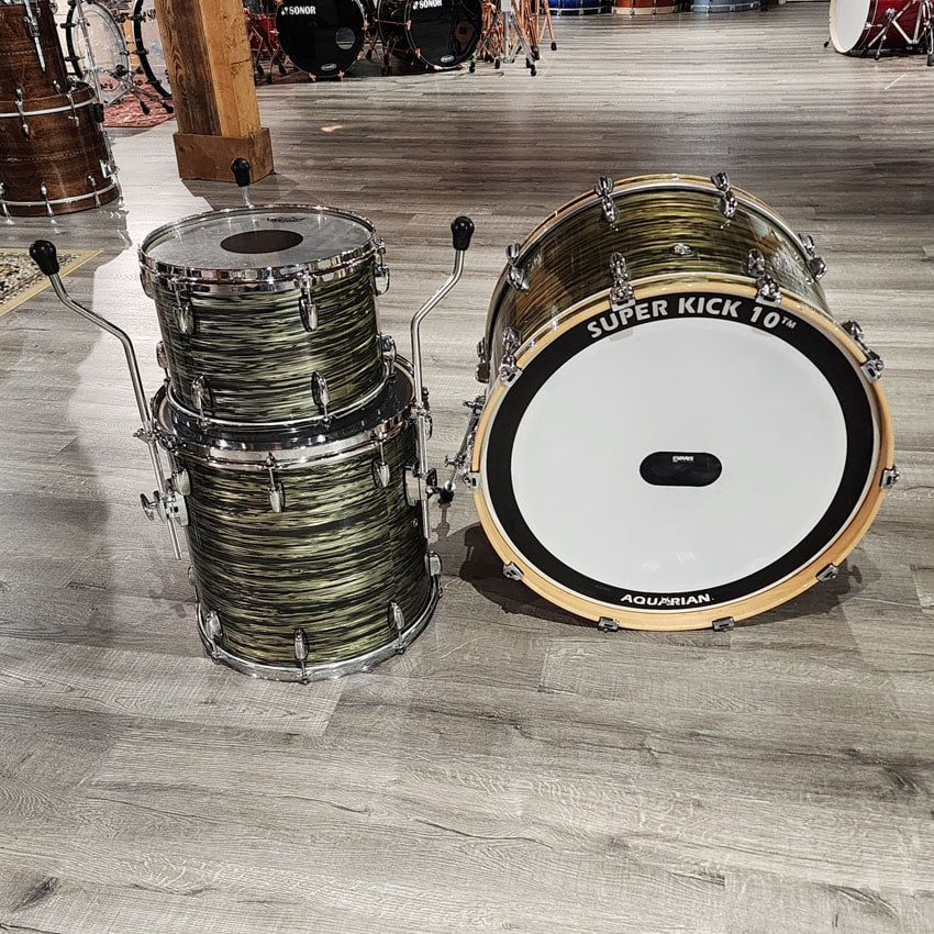 Used Gretsch Renown 3pc Drum Set Silver Oyster Pearl - Good - Drum Center Of Portsmouth
