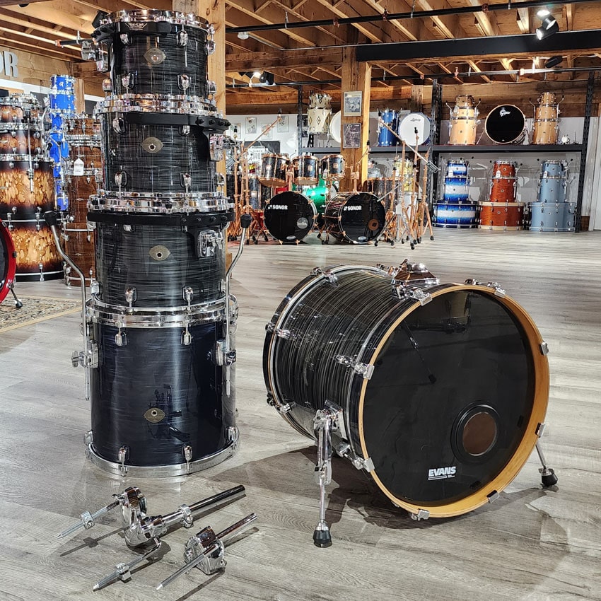 Used Tama Starclassic Performer 5pc Drum Set MIJ Charcoal Silk - Good - Drum Center Of Portsmouth