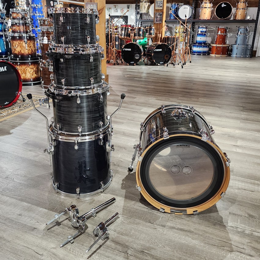 Used Tama Starclassic Performer 5pc Drum Set MIJ Charcoal Silk - Good - Drum Center Of Portsmouth