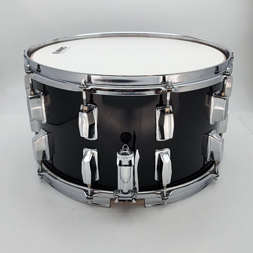 Used Cannon Maple Snare Drum 14x8 Black Wrap - Good - Drum Center Of Portsmouth