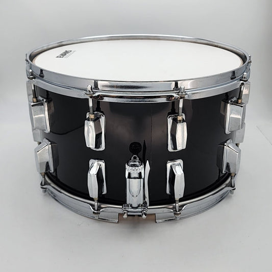 Used Cannon Maple Snare Drum 14x8 Black Wrap - Good - Drum Center Of Portsmouth