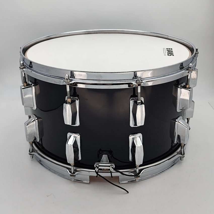 Used Cannon Maple Snare Drum 14x8 Black Wrap - Good - Drum Center Of Portsmouth