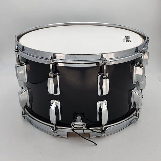 Used Cannon Maple Snare Drum 14x8 Black Wrap - Good - Drum Center Of Portsmouth