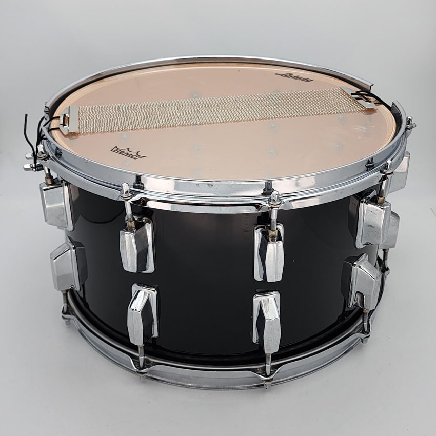 Used Cannon Maple Snare Drum 14x8 Black Wrap - Good - Drum Center Of Portsmouth