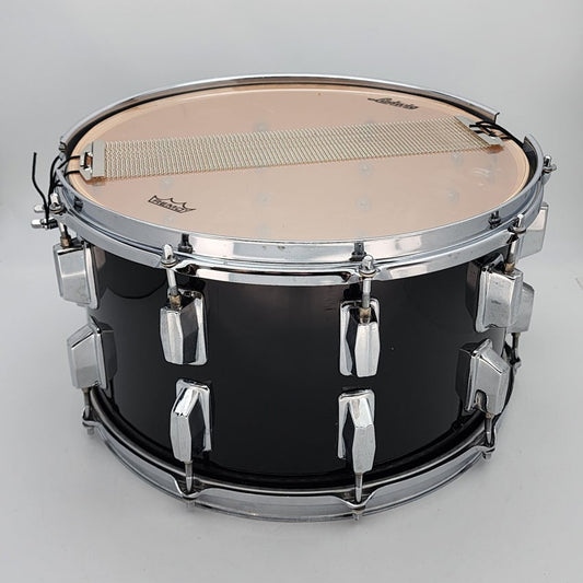 Used Cannon Maple Snare Drum 14x8 Black Wrap - Good - Drum Center Of Portsmouth