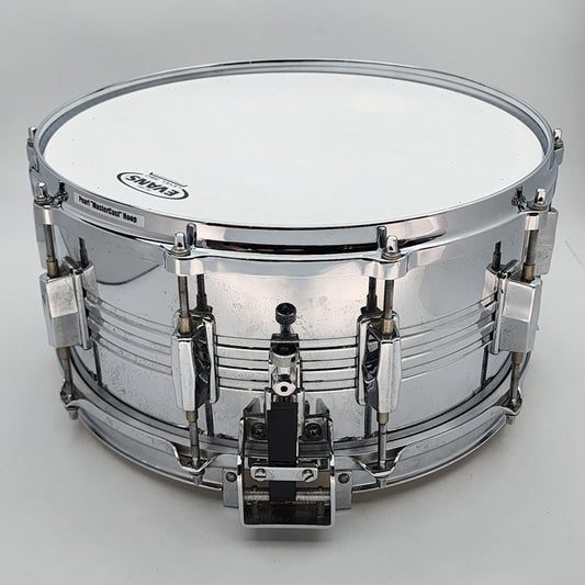 Used Pearl Professional Series Steel Snare Drum 14x6.5 MIJ - Good - Drum Center Of Portsmouth