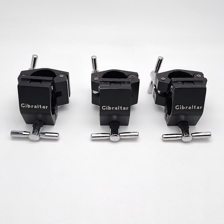 Used Gibraltar SC-GRSRA Road Series Right Angle Clamps (Set of 3) - Fair - Drum Center Of Portsmouth
