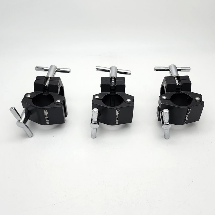 Used Gibraltar SC-GRSRA Road Series Right Angle Clamps (Set of 3) - Fair - Drum Center Of Portsmouth