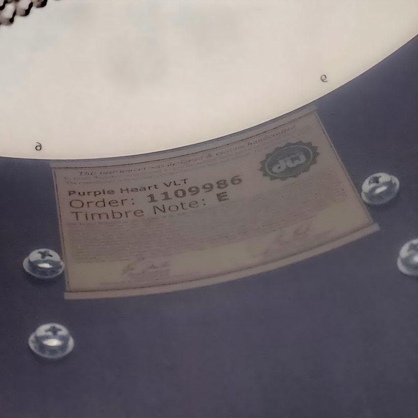 Used DW Collectors Purpleheart VLT Snare Drum 14x6.5 - Very Good - Drum Center Of Portsmouth