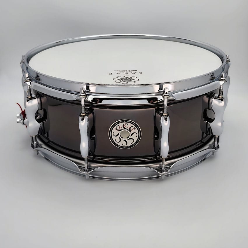 Used Sakae Black Nickel Over Brass Snare Drum 14x5.5 - Very Good - Drum Center Of Portsmouth