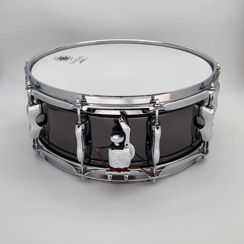 Used Sakae Black Nickel Over Brass Snare Drum 14x5.5 - Very Good - Drum Center Of Portsmouth