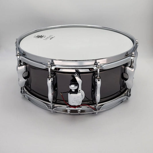 Used Sakae Black Nickel Over Brass Snare Drum 14x5.5 - Very Good - Drum Center Of Portsmouth