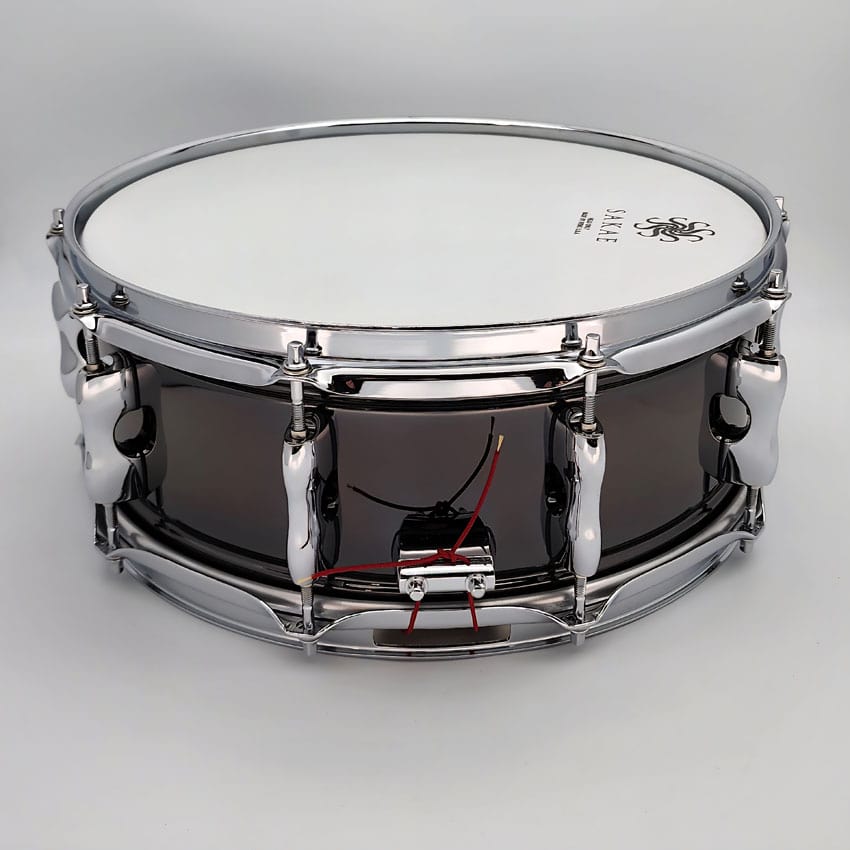 Used Sakae Black Nickel Over Brass Snare Drum 14x5.5 - Very Good - Drum Center Of Portsmouth