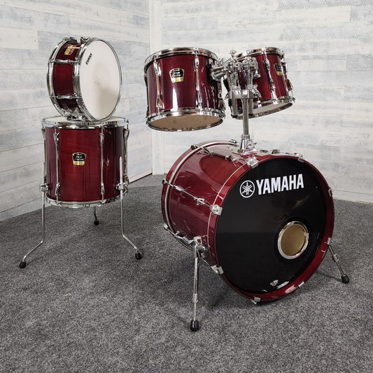 Used Yamaha Stage Custom Advantage 5pc Drum Set Red - Good - Drum Center Of Portsmouth