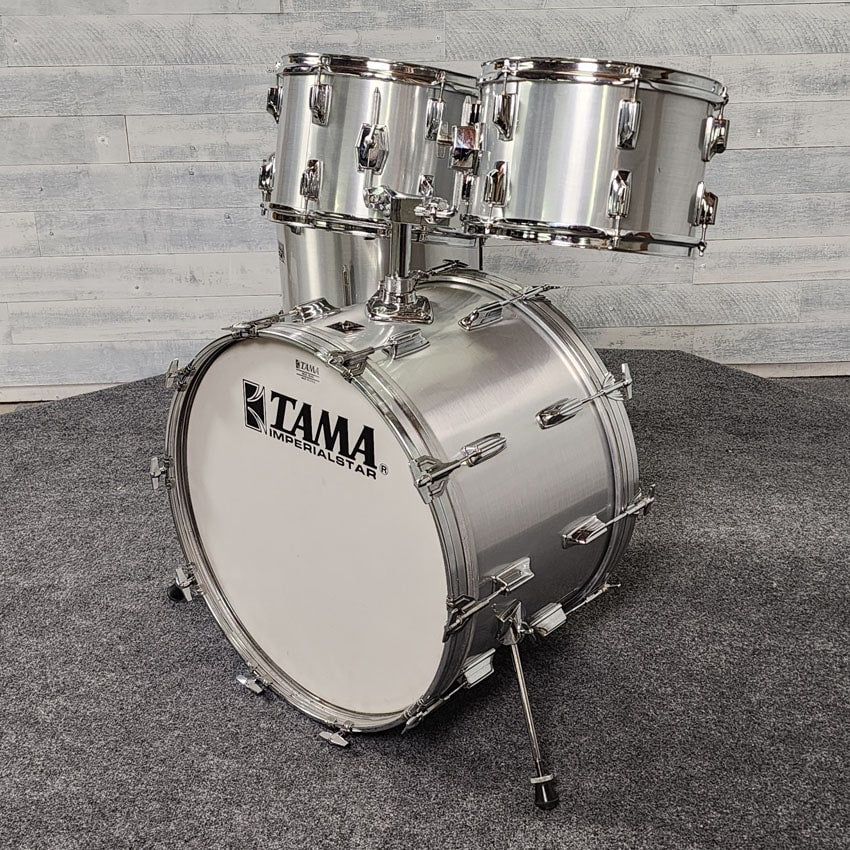 Used Vintage Tama 4pc Imperialstar Drum Set Hairline Chrome - Very Good - Drum Center Of Portsmouth