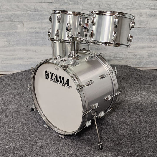 Used Vintage Tama 4pc Imperialstar Drum Set Hairline Chrome - Very Good - Drum Center Of Portsmouth