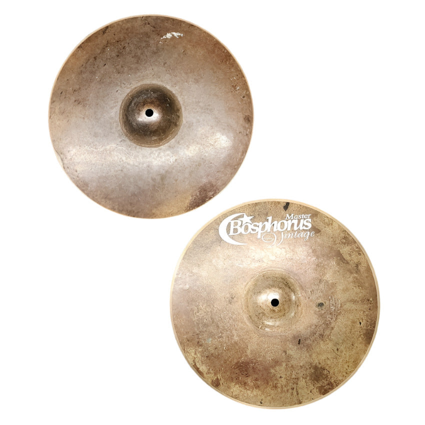 Used Bosphorus Masters Vintage Hi Hat Cymbals 13" 618/694 grams - Very Good - Drum Center Of Portsmouth