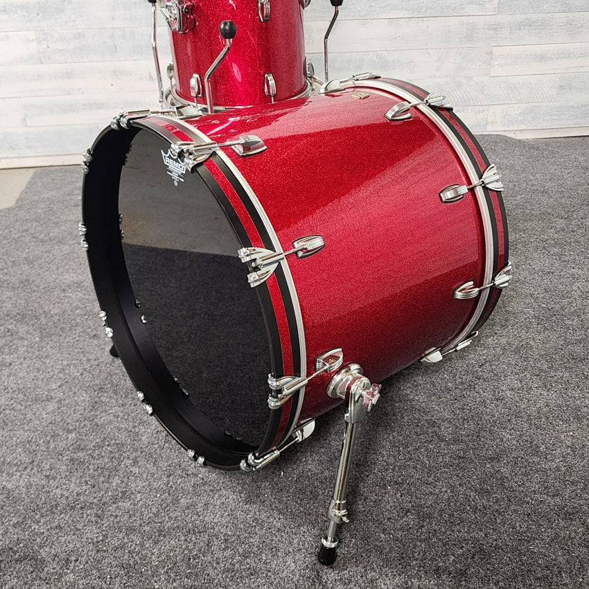 Used Ludwig Classic Maple 5pc Drum Set Red Sparkle - Good - Drum Center Of Portsmouth