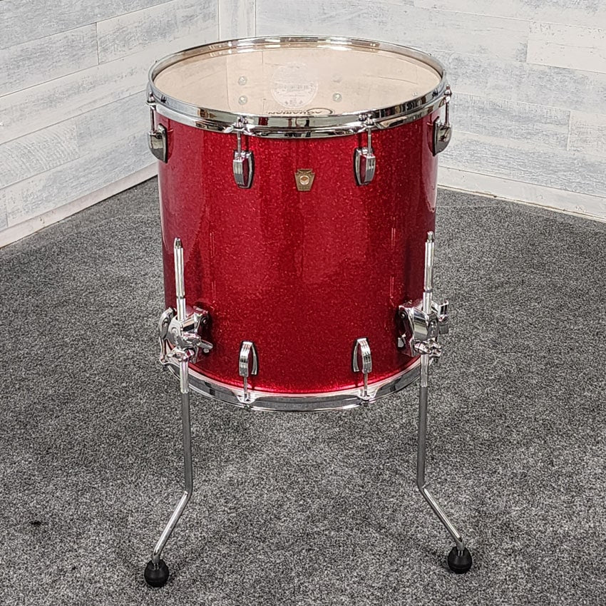 Used Ludwig Classic Maple 5pc Drum Set Red Sparkle - Good - Drum Center Of Portsmouth