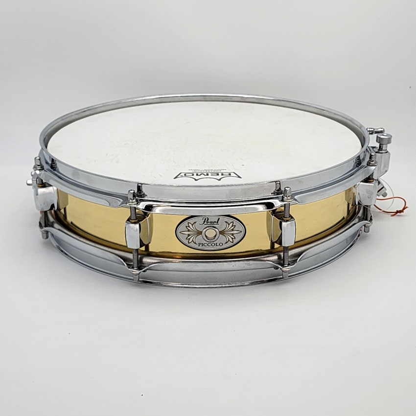 Used Pearl Brass Piccolo Snare Drum 13x3.5 - Very Good - Drum Center Of Portsmouth