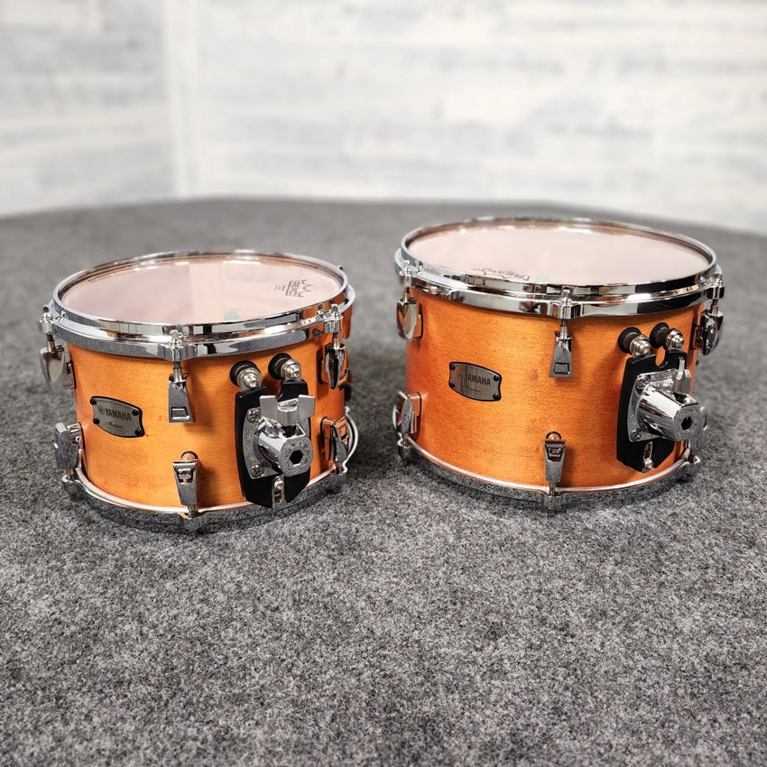 Used Yamaha Absolute Hybrid Maple 4pc Drum Set Vintage Natural - Excellent - Drum Center Of Portsmouth