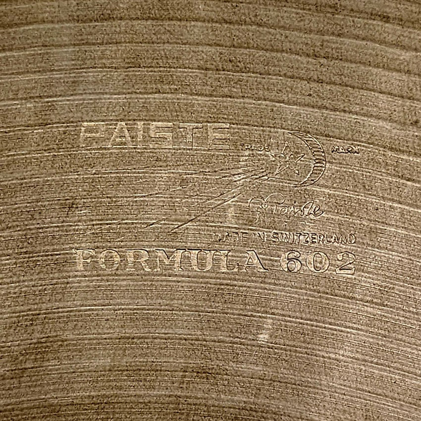 Used Paiste Formula 602 Ride Cymbal Pre-Serial 22" - Very Good - Drum Center Of Portsmouth