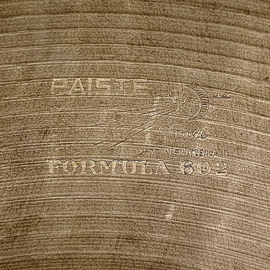 Used Paiste Formula 602 Ride Cymbal Pre-Serial 22" - Very Good - Drum Center Of Portsmouth