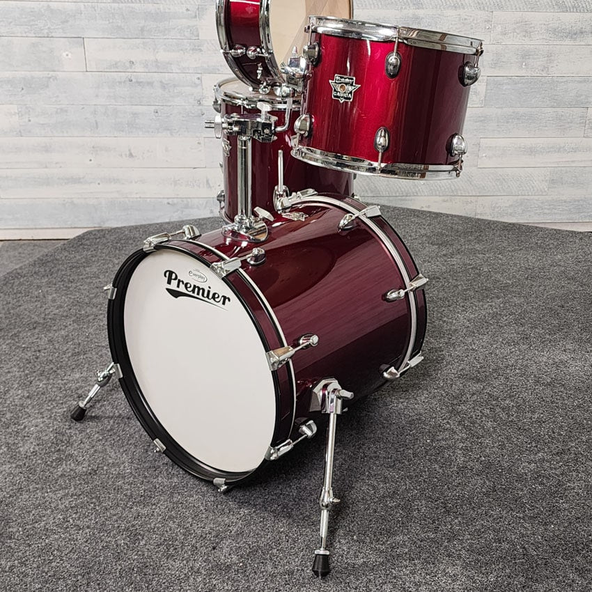 Used Premier Cabria 4pc Drum Set Wine Red Lacquer - Excellent - Drum Center Of Portsmouth