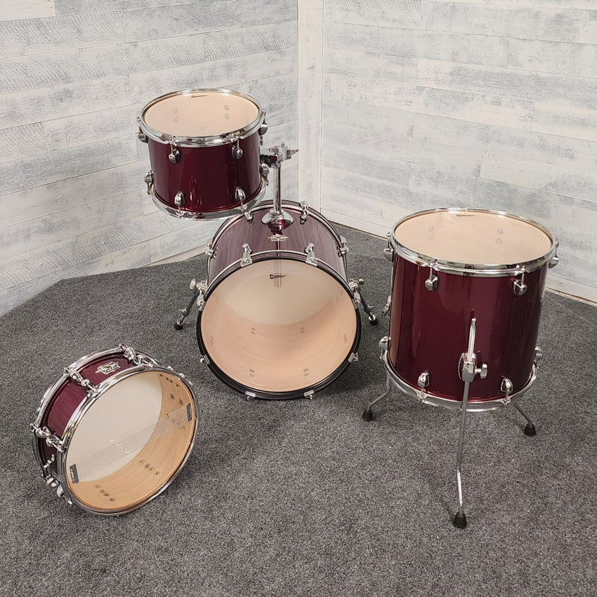 Used Premier Cabria 4pc Drum Set Wine Red Lacquer - Excellent - Drum Center Of Portsmouth