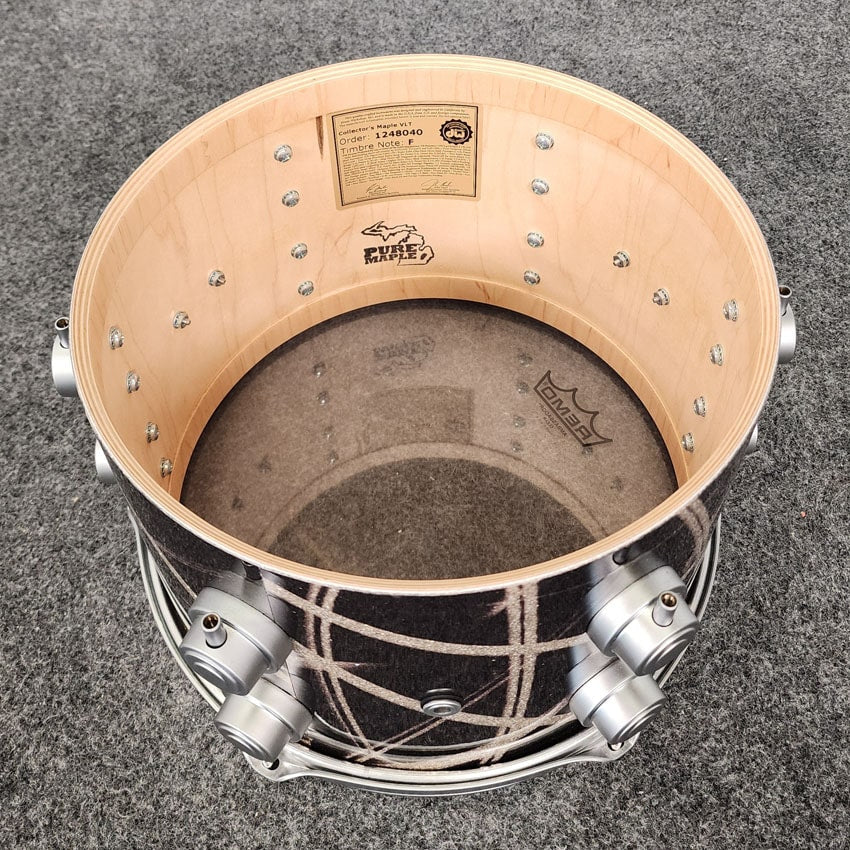 Used DW Collectors Maple 5pc Drum Set Black Glass Contrails w/Satin Hw - Very Good - Drum Center Of Portsmouth