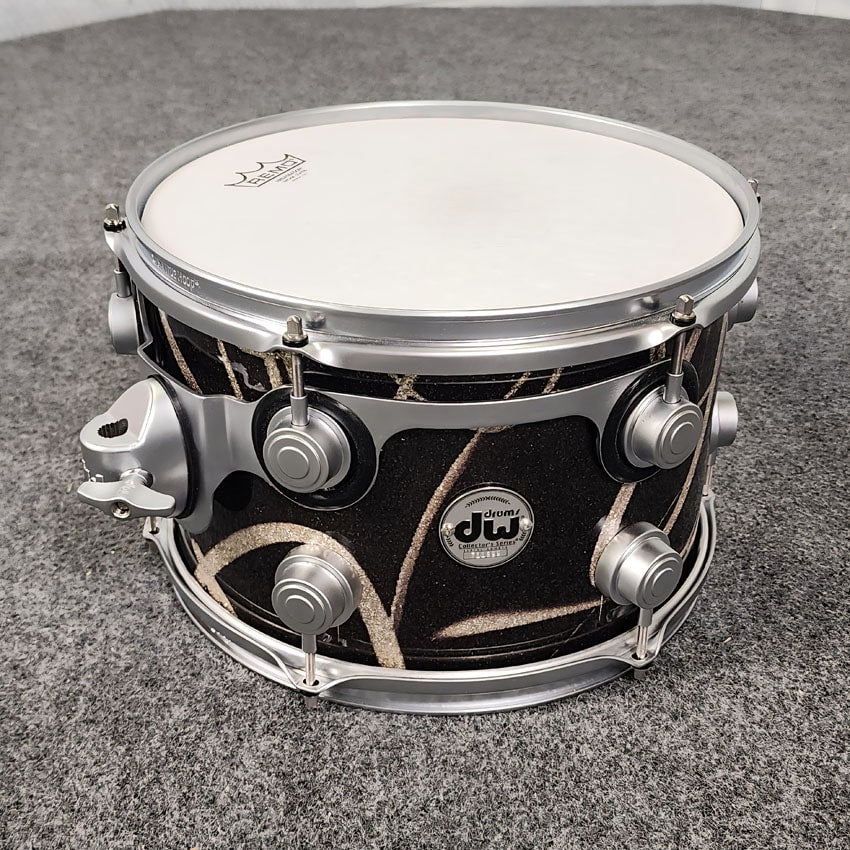Used DW Collectors Maple 5pc Drum Set Black Glass Contrails w/Satin Hw - Very Good - Drum Center Of Portsmouth