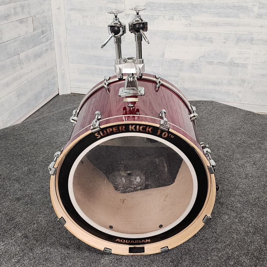 Used Yamaha Stage Custom Birch 6pc Drum Set Cranberry Red - Good - Drum Center Of Portsmouth