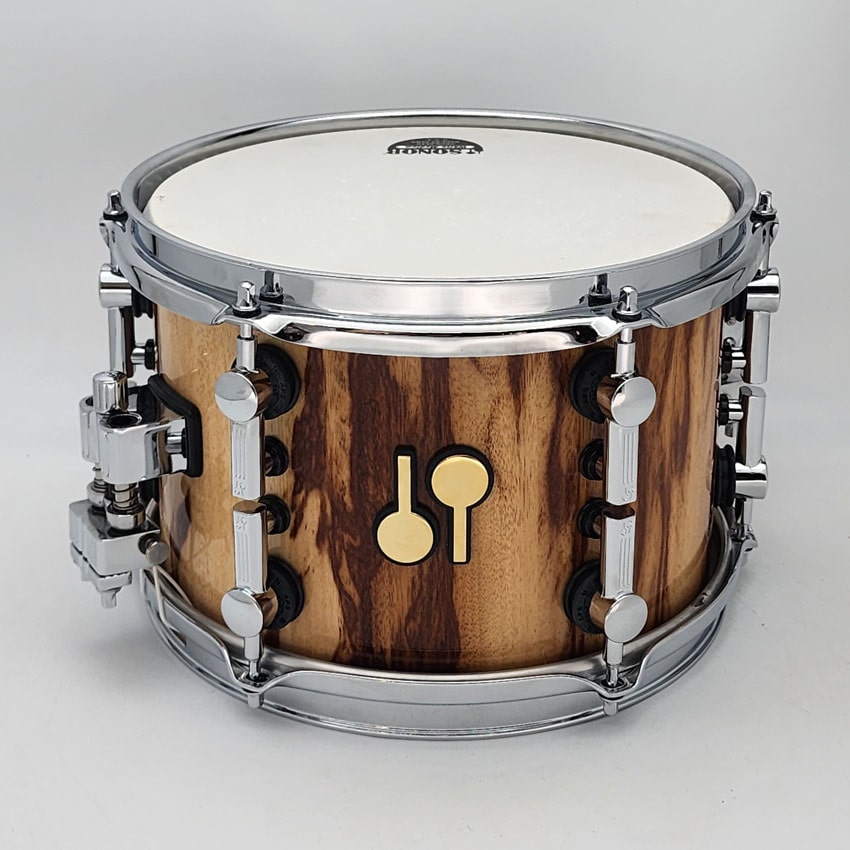 Used Sonor SQ2 Heavy Beech Snare Drum African Marble High Gloss 10x7 - Excellent - Drum Center Of Portsmouth