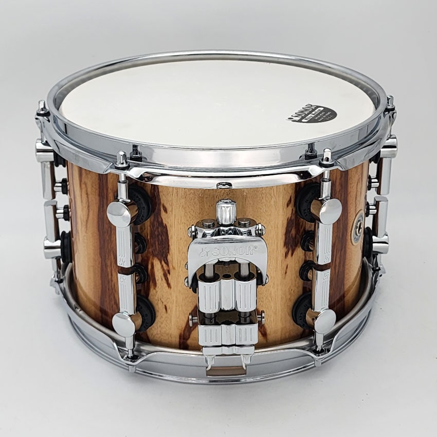 Used Sonor SQ2 Heavy Beech Snare Drum African Marble High Gloss 10x7 - Excellent - Drum Center Of Portsmouth