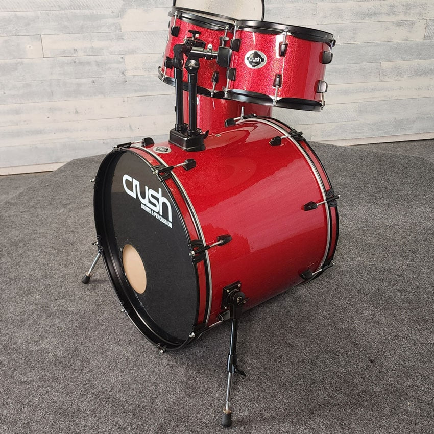 Used Crush 5pc Drum Set Red Sparkle - Good - Drum Center Of Portsmouth