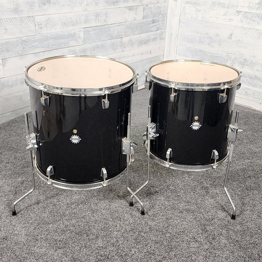 Used Ludwig Accent 5pc Drum Set Black Sparkle - Fair - Drum Center Of Portsmouth