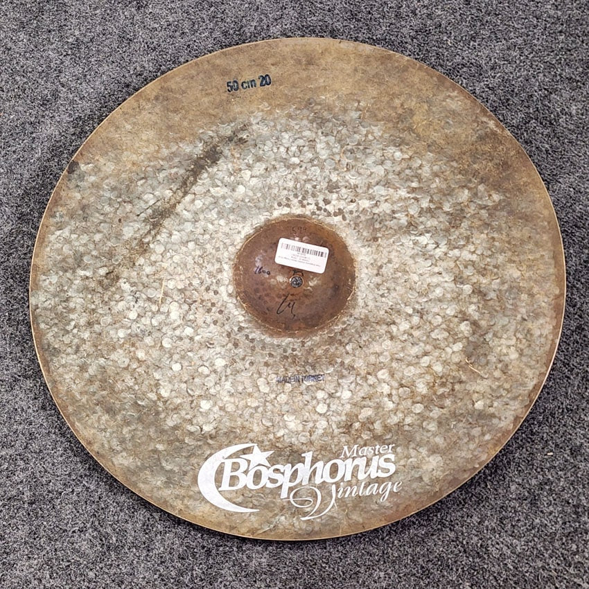 Used Bosphorus Masters Series Vintage Ride Cymbal 20" 1600 grams - Very Good - Drum Center Of Portsmouth