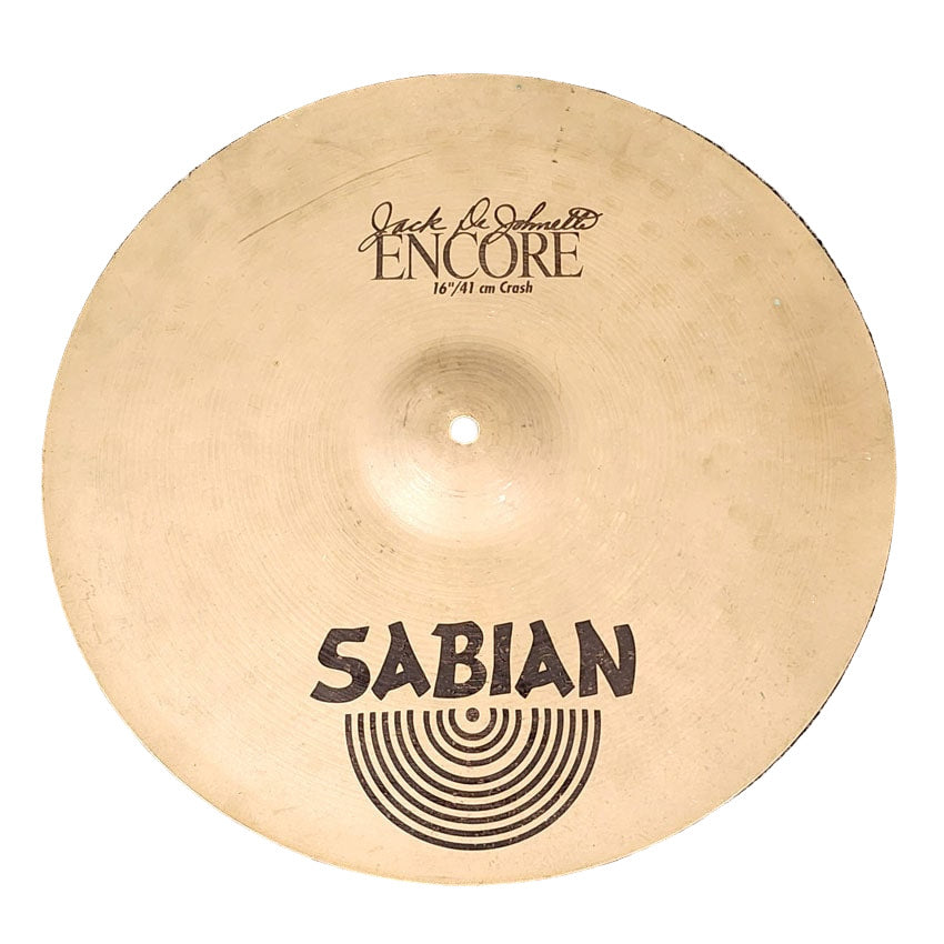 Used Sabian Jack DeJohnette Encore Crash Cymbal 16" 930 grams - Very Good - Drum Center Of Portsmouth