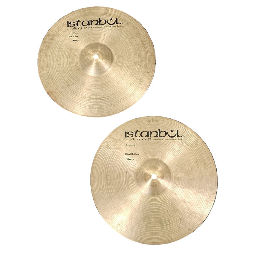 Used Istanbul Pre-Split Heavy Hi Hat Cymbals 13" 906/1161 grams - Very Good - Drum Center Of Portsmouth