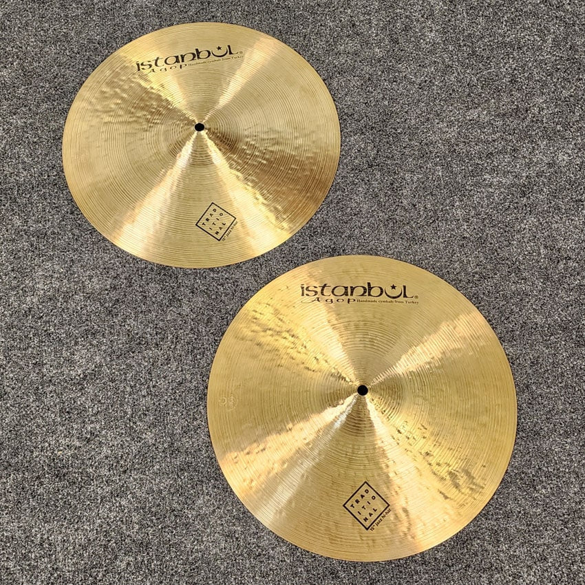 Used Istanbul Agop Traditional Jazz Hi Hat Cymbals 15" - Very Good - Drum Center Of Portsmouth