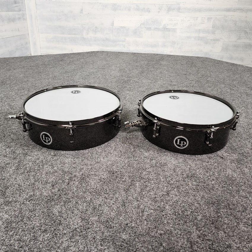 Used LP Timbale Set Black Nickel - Very Good - Drum Center Of Portsmouth