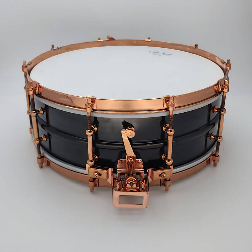 Used Vintage Ludwig "Super Ludwig" Snare Drum 14x5 Copper Hw w/Case - Good - Drum Center Of Portsmouth