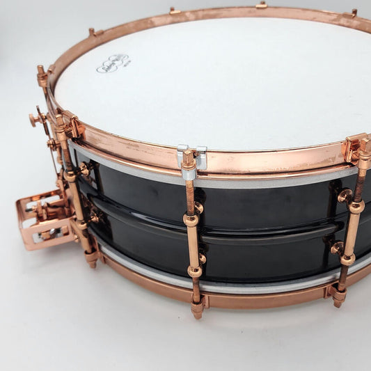 Used Vintage Ludwig "Super Ludwig" Snare Drum 14x5 Copper Hw w/Case - Good - Drum Center Of Portsmouth