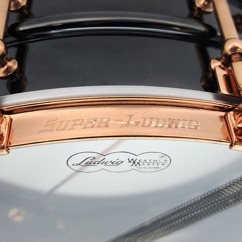 Used Vintage Ludwig "Super Ludwig" Snare Drum 14x5 Copper Hw w/Case - Good - Drum Center Of Portsmouth