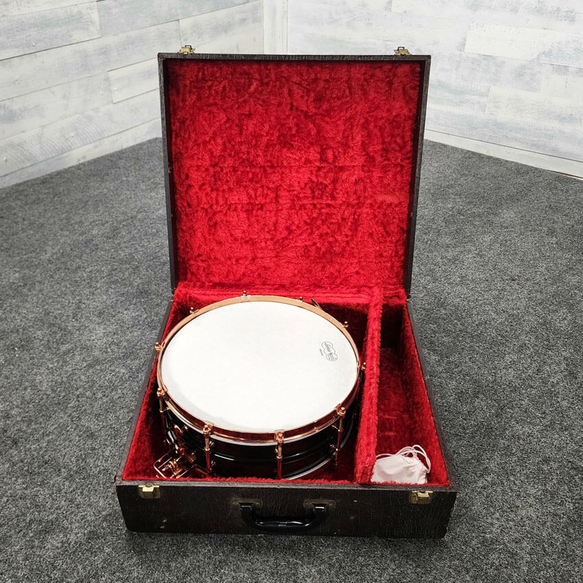 Used Vintage Ludwig "Super Ludwig" Snare Drum 14x5 Copper Hw w/Case - Good - Drum Center Of Portsmouth