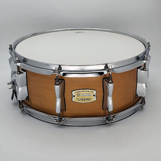 Used Yamaha Stage Custom Snare Drum 14x5.5 Natural Wood - Very Good - Drum Center Of Portsmouth
