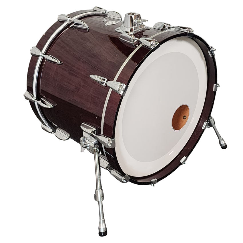 Used Yamaha Beech Custom Bass Drum 20x16 Brown Gloss MIJ - Good - Drum Center Of Portsmouth