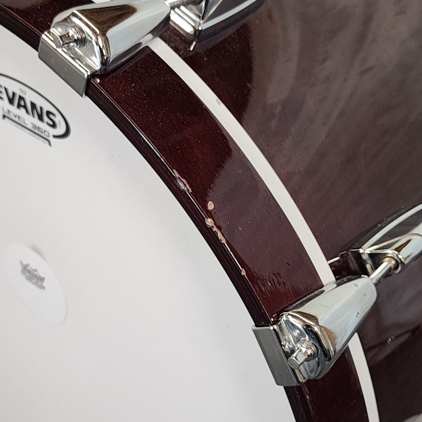 Used Yamaha Beech Custom Bass Drum 20x16 Brown Gloss MIJ - Good - Drum Center Of Portsmouth