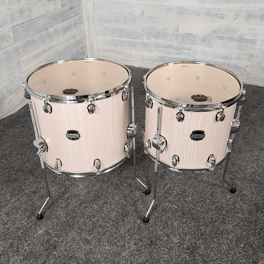 Used Mapex Mars 5pc Crossover Drum Set Bonewood - Very Good - Drum Center Of Portsmouth