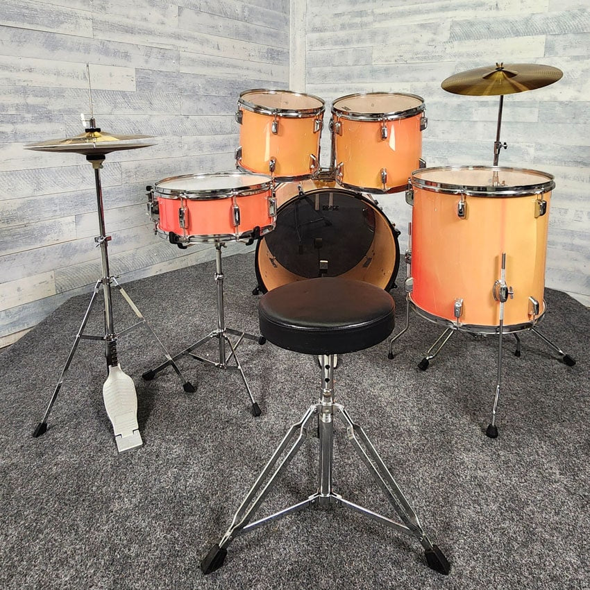 Used Peace 5pc Drum Set Compete w/Cymbals & Hw, Pink - Fair - Drum Center Of Portsmouth